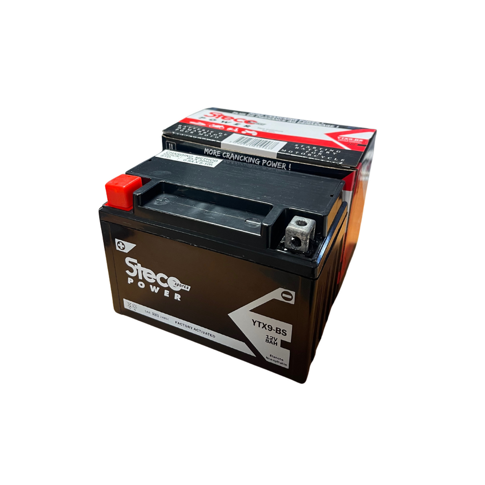 BATTERIE MOTO - STECO - YTX9BS - 12V - 8AH