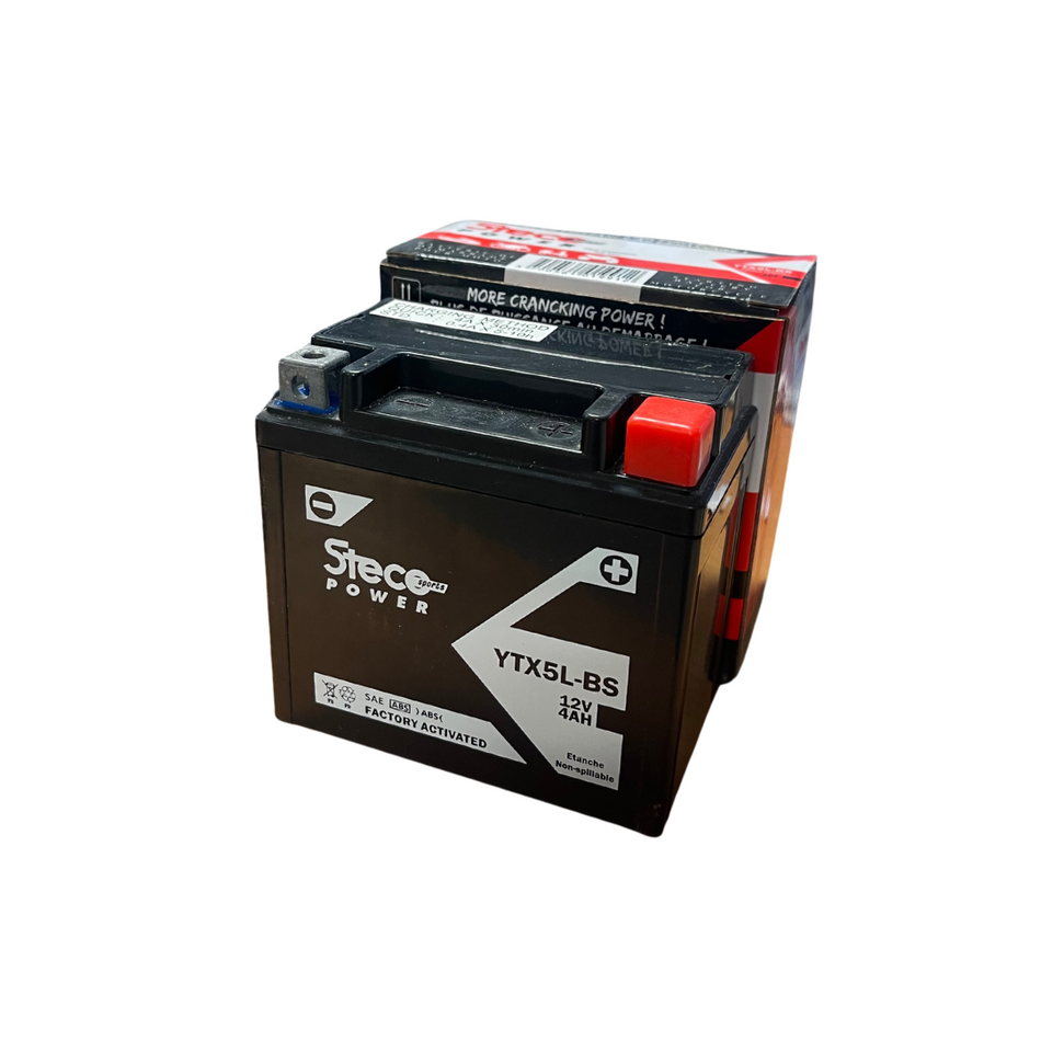 BATTERIE MOTO - STECO - YTX5LBS - 12V - 4AH