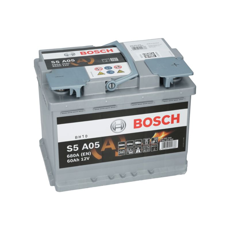 BATTERIE BOSCH START STOP AGM S5A05 12V 60AH 680A(EN) L2