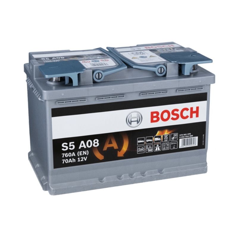 BATTERIE BOSCH START STOP AGM S5A08 12V 70AH 760A(EN) L3