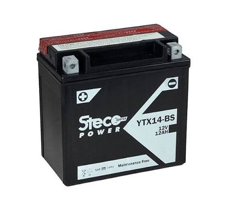 BATTERIE MOTO - STECO - YTX14BS - 12V - 12AH