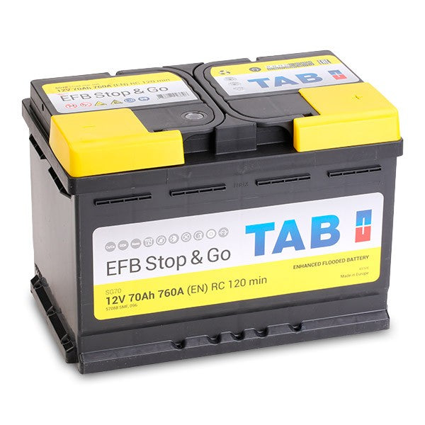 BATTERIE TAB 12V - 70AH - 760A EFB START & STOP